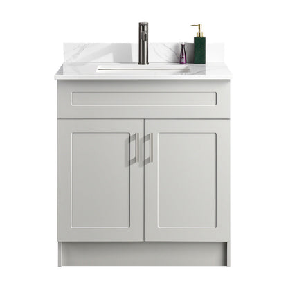30″ Bathroom Vanity (HDF). Double Doors. Free Standing Bathroom Cabinet
