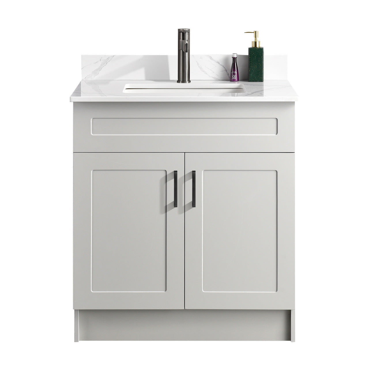 30″ Bathroom Vanity (HDF). Double Doors. Free Standing Bathroom Cabinet