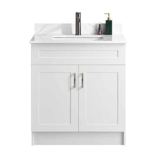 30″ Bathroom Vanity (HDF). Double Doors. Free Standing Bathroom Cabinet