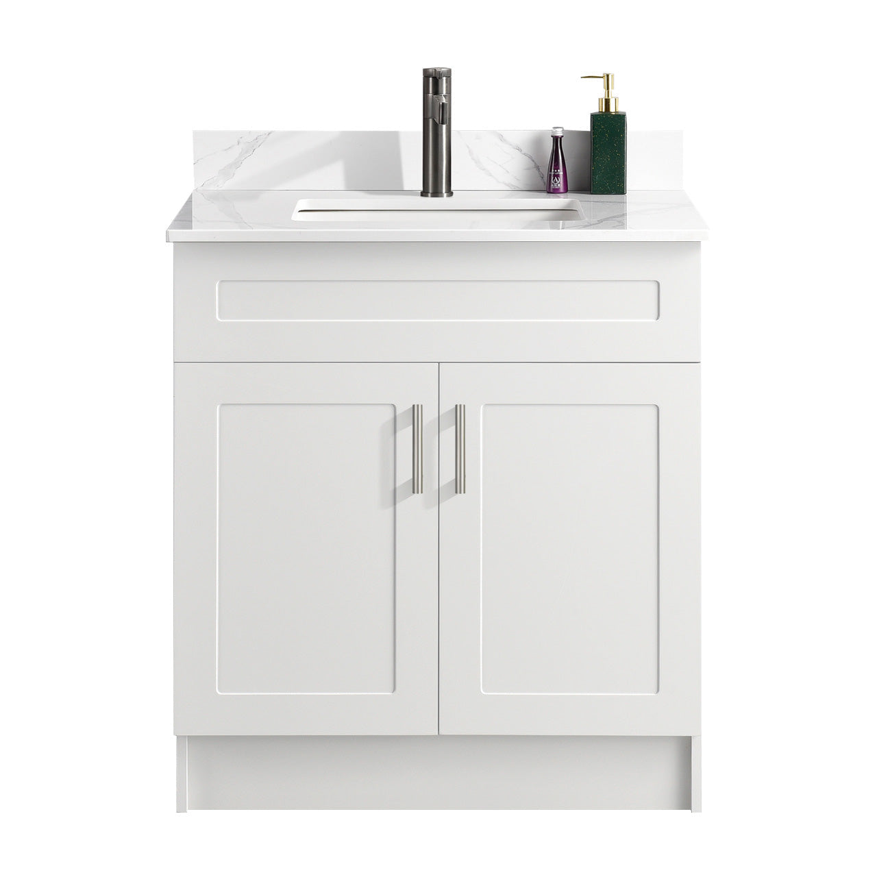 30″ Bathroom Vanity (HDF). Double Doors. Free Standing Bathroom Cabinet