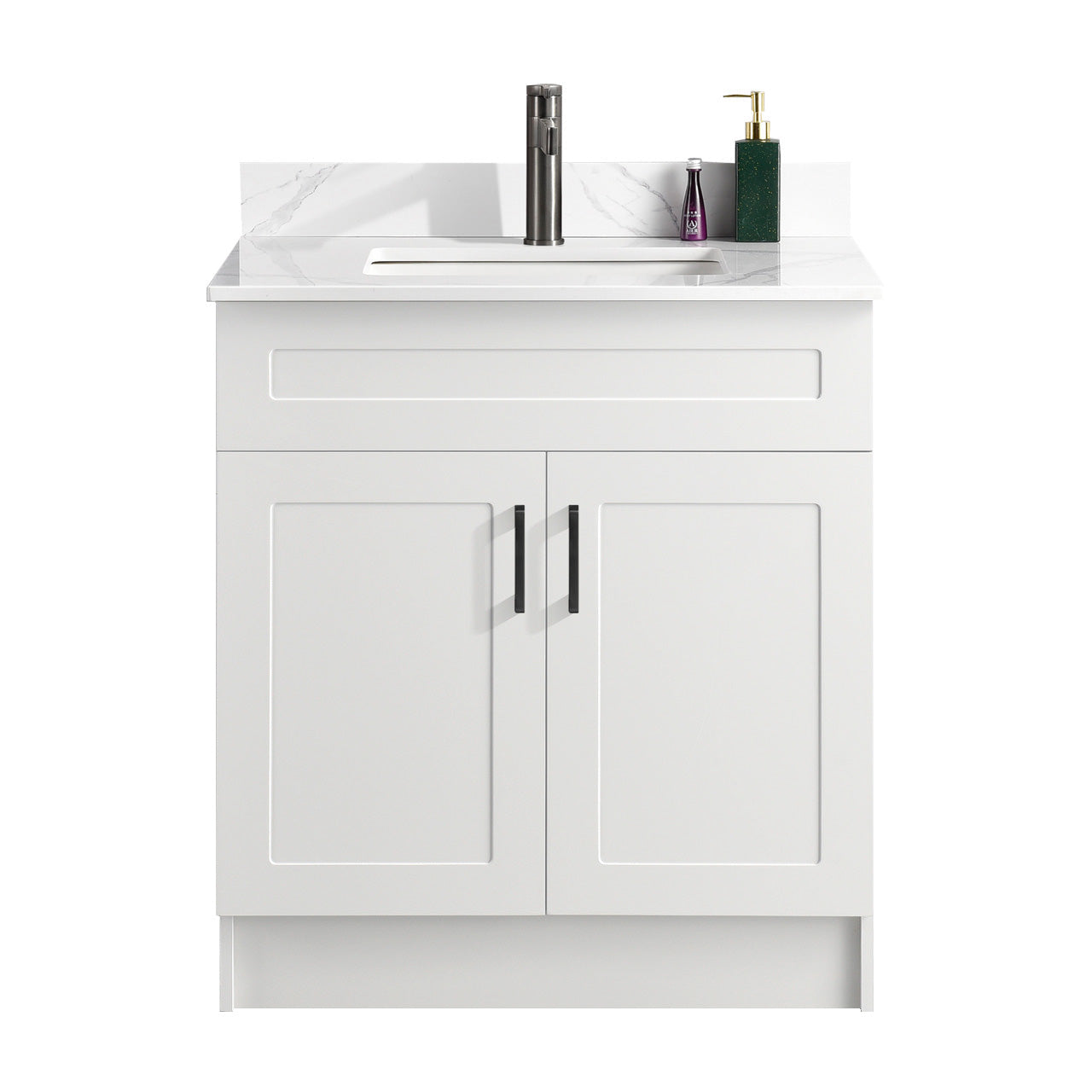 30″ Bathroom Vanity (HDF). Double Doors. Free Standing Bathroom Cabinet