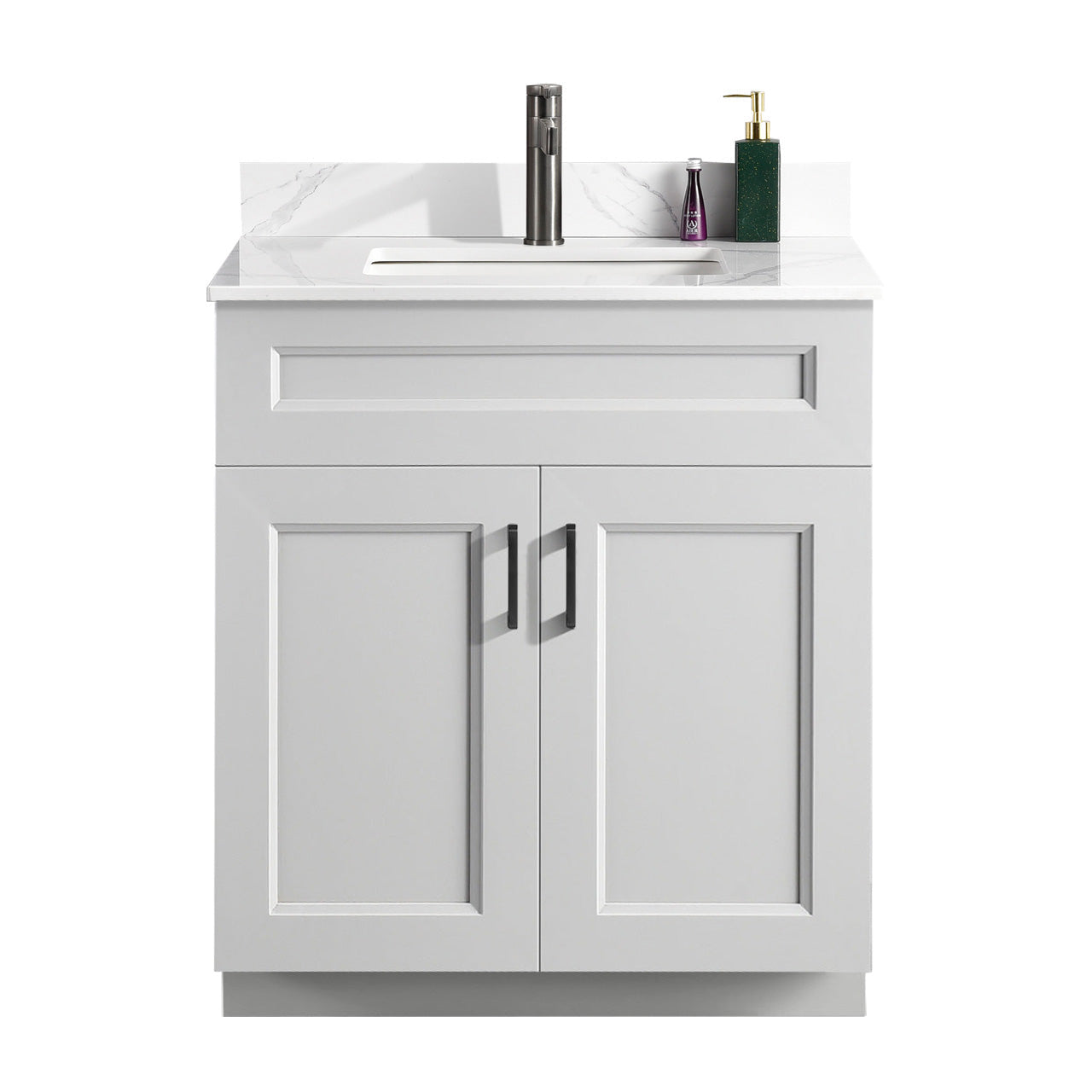 30″ Bathroom Vanity (Pinewood) Double Doors Free Standing Bathroom Cabinet
