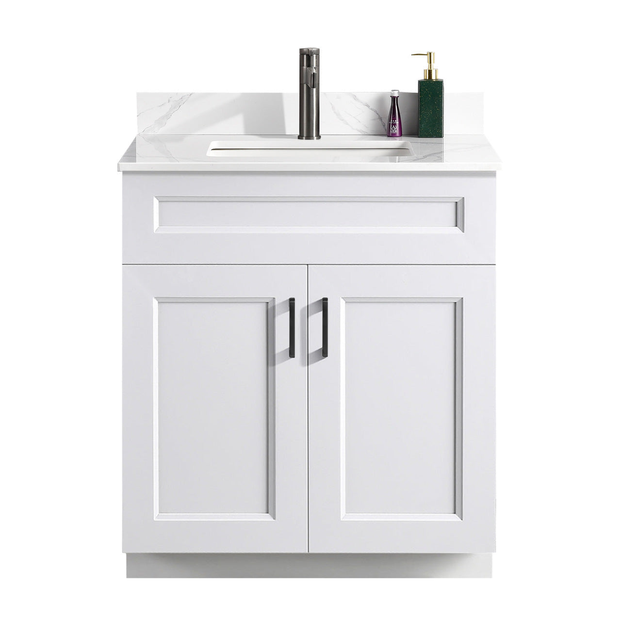 30″ Bathroom Vanity (Pinewood) Double Doors Free Standing Bathroom Cabinet