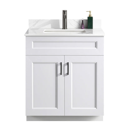 30″ Bathroom Vanity (Pinewood) Double Doors Free Standing Bathroom Cabinet