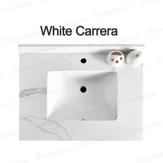 31" x 22.5" White Carrara Countertop