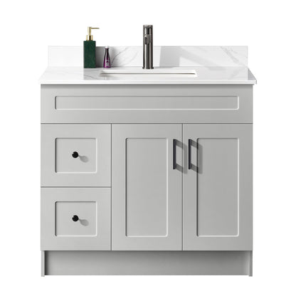 36″ Bathroom Vanity (HDF) Free Standing Bathroom Cabinet Left/Right