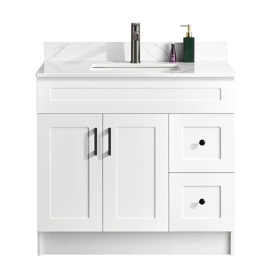 36″ Bathroom Vanity (HDF) Free Standing Bathroom Cabinet Left/Right