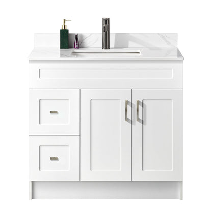36″ Bathroom Vanity (HDF) Free Standing Bathroom Cabinet Left/Right
