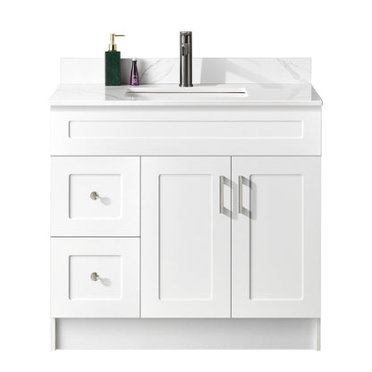 36″ Bathroom Vanity (HDF) Free Standing Bathroom Cabinet Left/Right