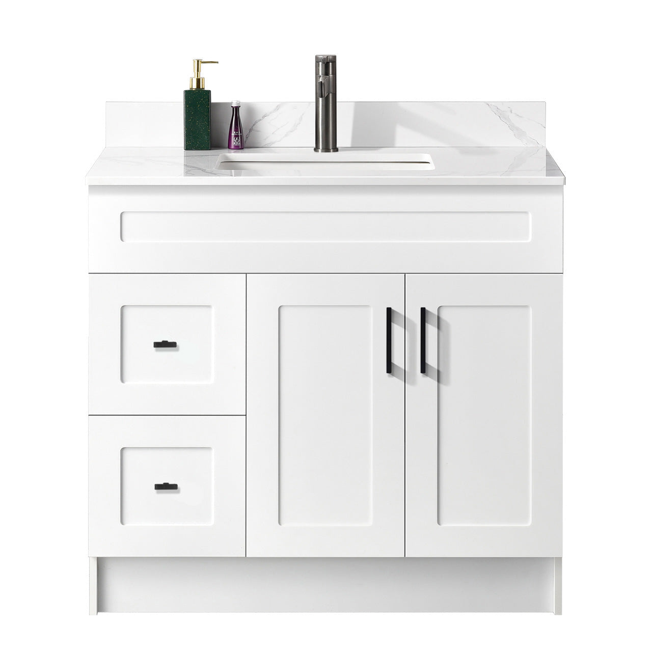 36″ Bathroom Vanity (HDF) Free Standing Bathroom Cabinet Left/Right