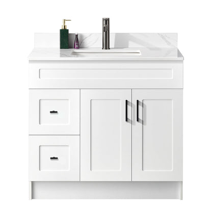 36″ Bathroom Vanity (HDF) Free Standing Bathroom Cabinet Left/Right