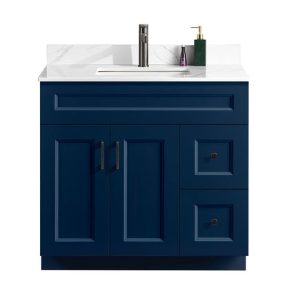36″ Bathroom Vanity (Pinewood) Free Standing Bathroom Cabinet Left/Right