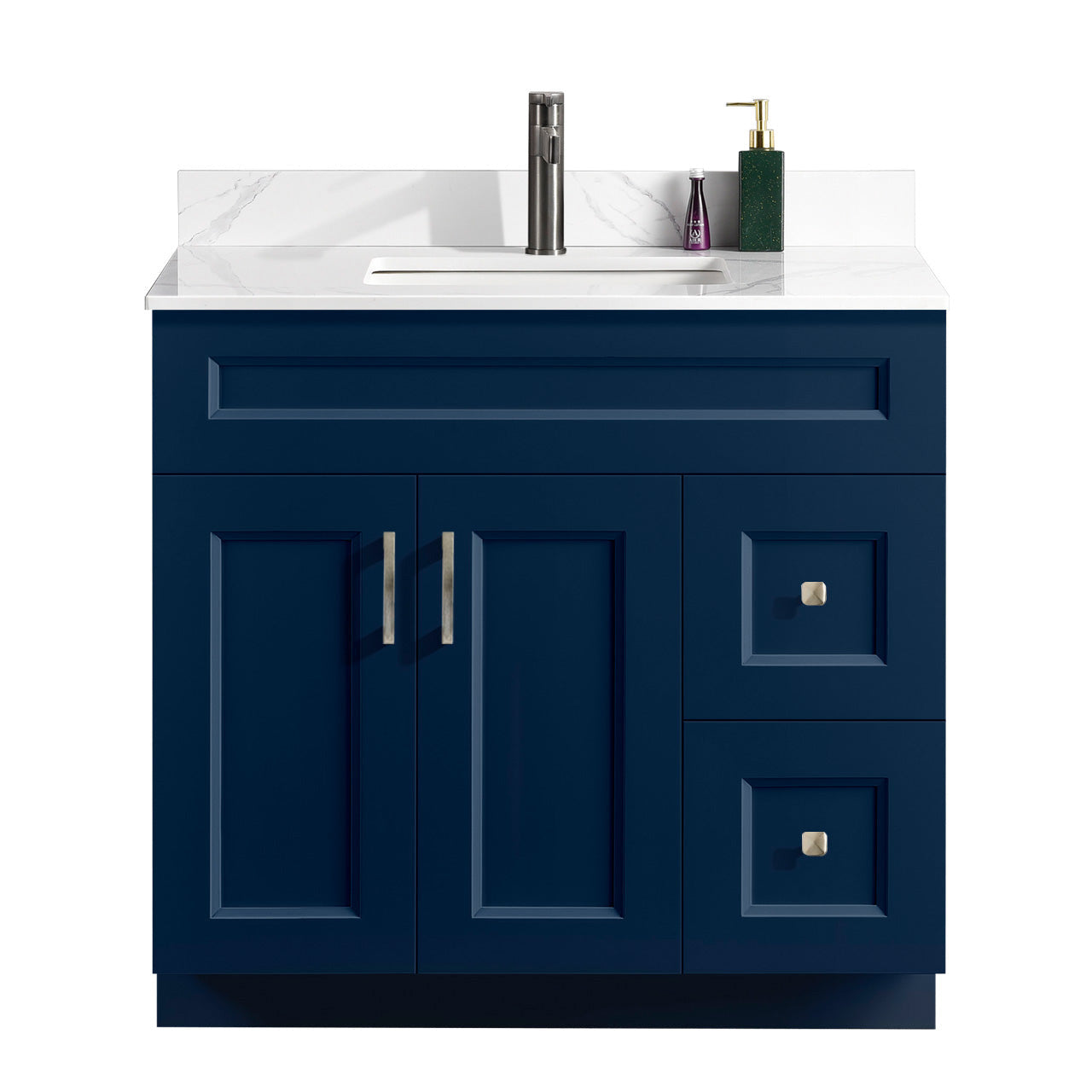 36″ Bathroom Vanity (Pinewood) Free Standing Bathroom Cabinet Left/Right