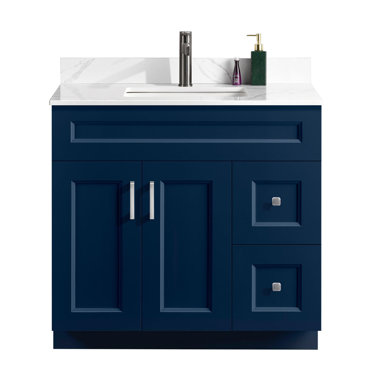 36″ Bathroom Vanity (Pinewood) Free Standing Bathroom Cabinet Left/Right