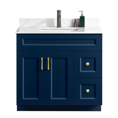 36″ Bathroom Vanity (Pinewood) Free Standing Bathroom Cabinet Left/Right