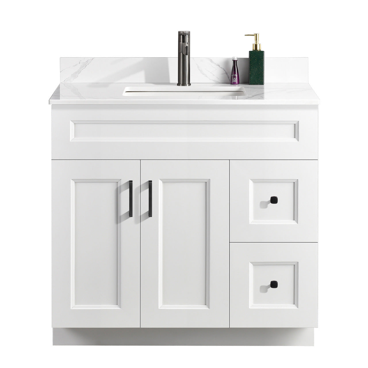36″ Bathroom Vanity (Pinewood) Free Standing Bathroom Cabinet Left/Right