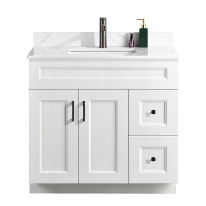 36″ Bathroom Vanity (Pinewood) Free Standing Bathroom Cabinet Left/Right