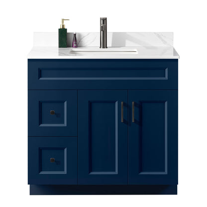 36″ Bathroom Vanity (Pinewood) Free Standing Bathroom Cabinet Left/Right