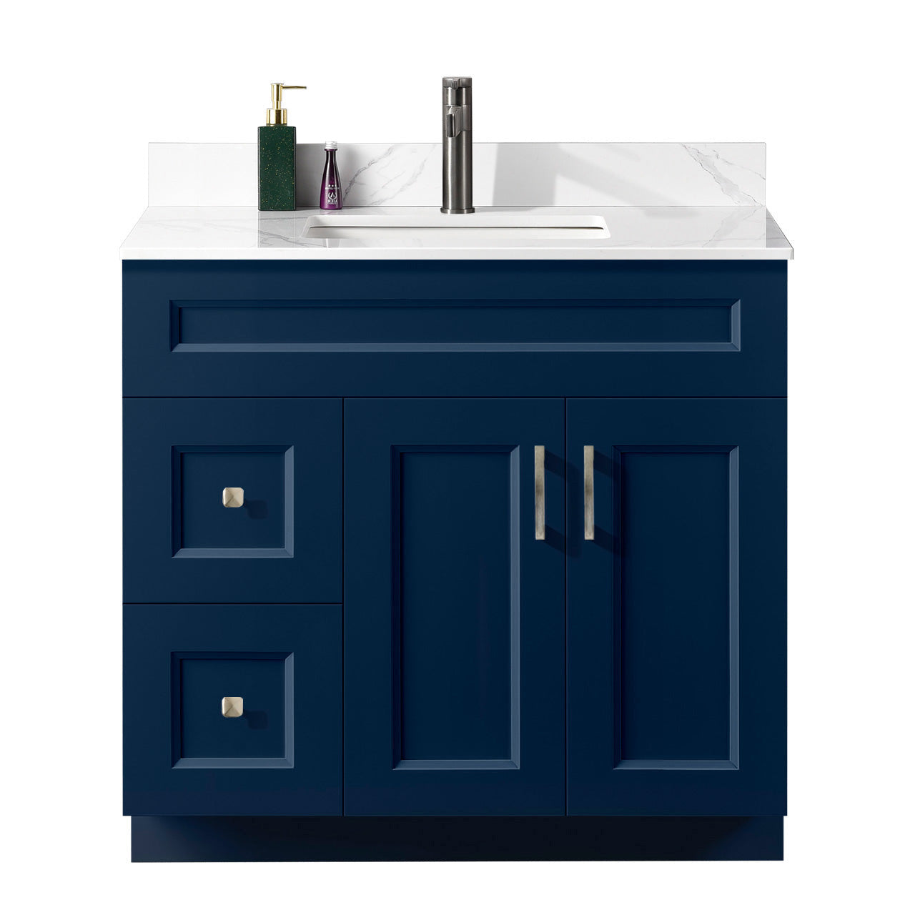 36″ Bathroom Vanity (Pinewood) Free Standing Bathroom Cabinet Left/Right