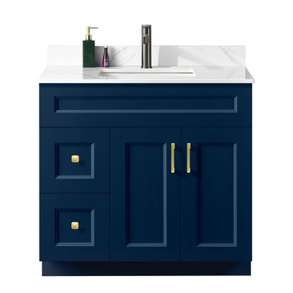 36″ Bathroom Vanity (Pinewood) Free Standing Bathroom Cabinet Left/Right