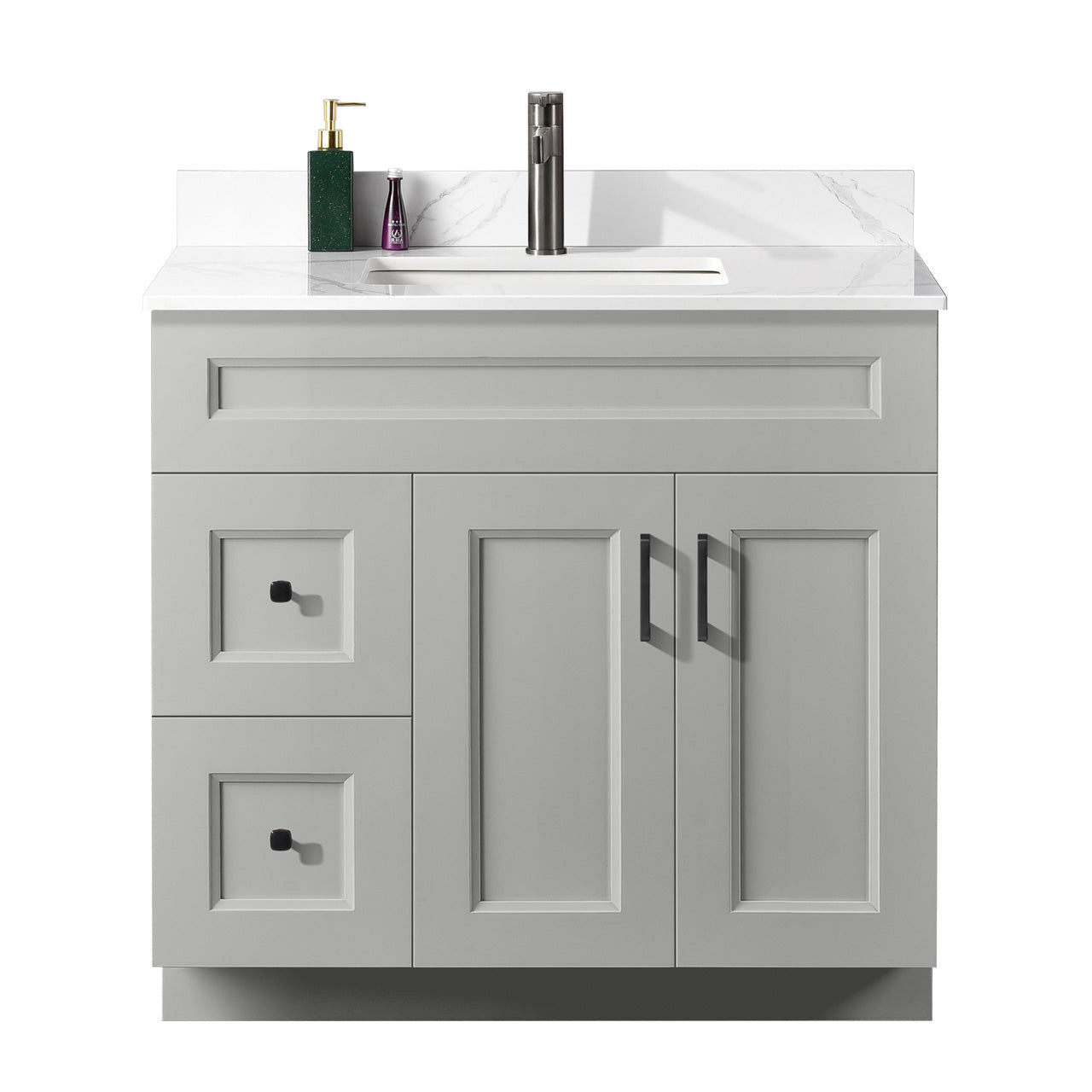 36″ Bathroom Vanity (Pinewood) Free Standing Bathroom Cabinet Left/Right