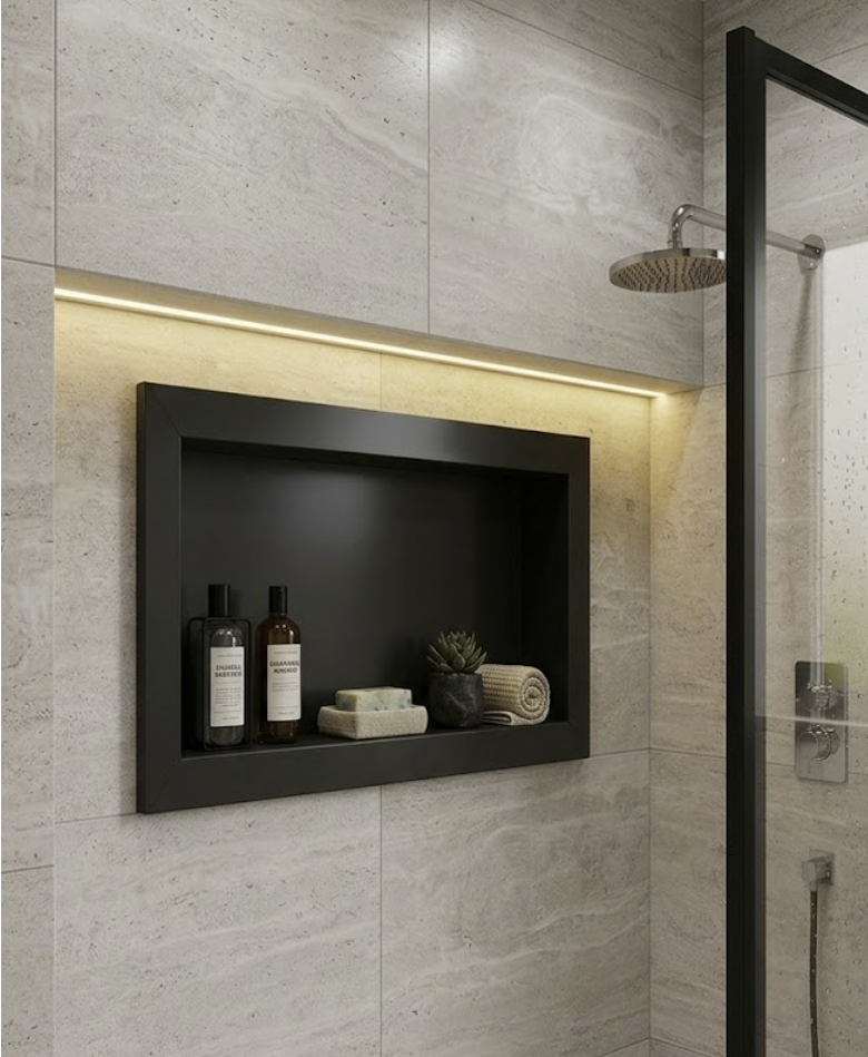 Quartz Shower Niche without Shelf