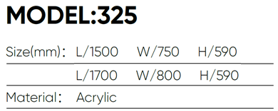 325-1500&1700 Acrylic Freestanding Bathtub