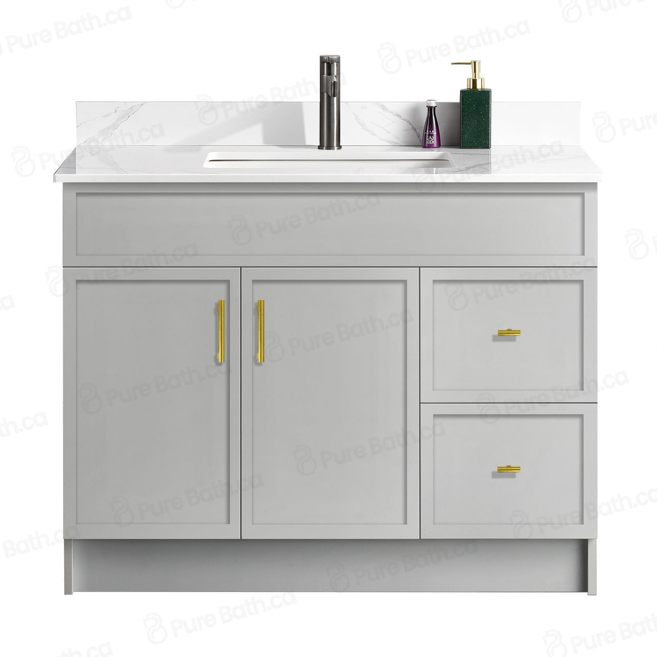 42″ Bathroom Vanity (HDF). Free Standing Bathroom Cabinet Left/Right