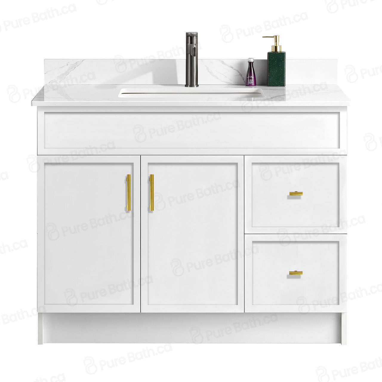 42″ Bathroom Vanity (HDF). Free Standing Bathroom Cabinet Left/Right