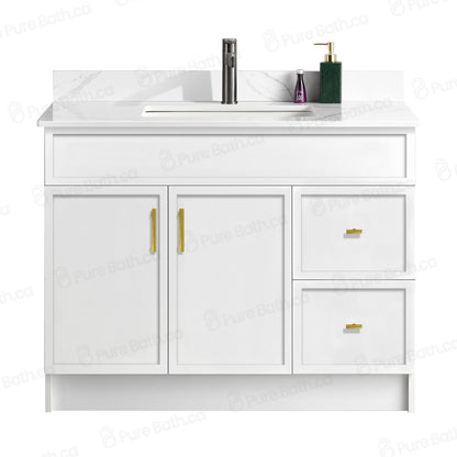 42″ Bathroom Vanity (HDF). Free Standing Bathroom Cabinet Left/Right