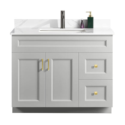 42″ Bathroom Vanity (Pinewood). Free Standing Bathroom Cabinet Left/Right
