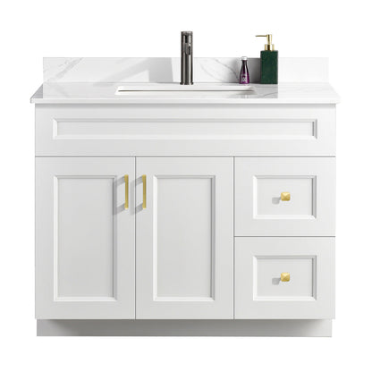 42″ Bathroom Vanity (Pinewood). Free Standing Bathroom Cabinet Left/Right