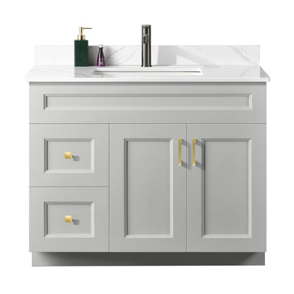 42″ Bathroom Vanity (Pinewood). Free Standing Bathroom Cabinet Left/Right