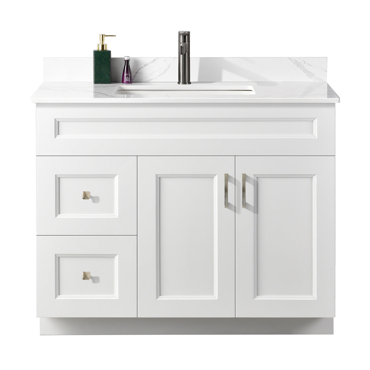 42″ Bathroom Vanity (Pinewood). Free Standing Bathroom Cabinet Left/Right