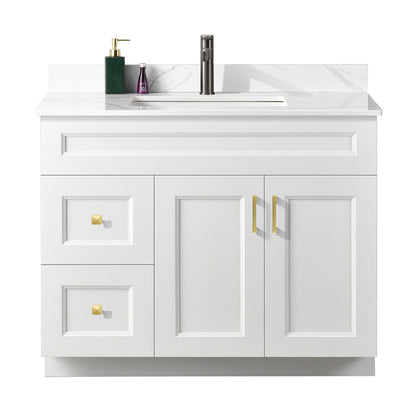 42″ Bathroom Vanity (Pinewood). Free Standing Bathroom Cabinet Left/Right