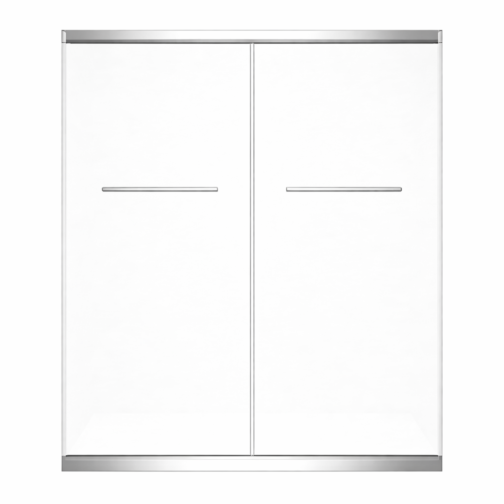 BL-603 Double Sliding Frameless Shower Door (48x72, 60x72, 60x75)