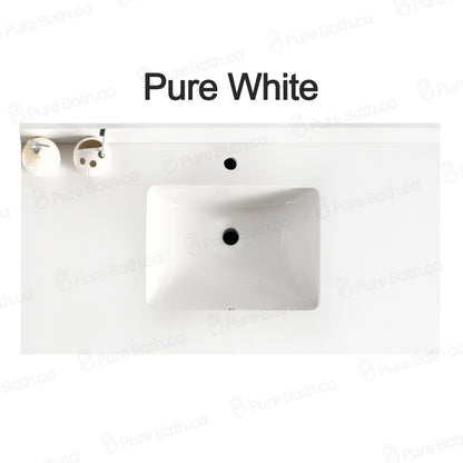48″ Bathroom Vanity Oak Light (MDF) with Six Drawers on Each Side. Free Standing