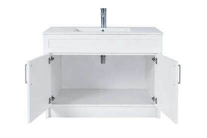 36″ Freestanding Bathroom Vanity With Ceramic Top (MDF)(GLS118)