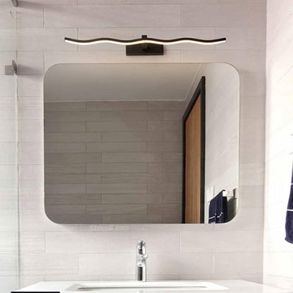 Wave Design LED Vanity Light – Matte Black