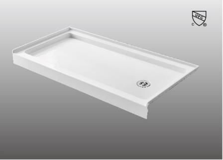 60×30 inch Right Drain Acrylic Shower Base