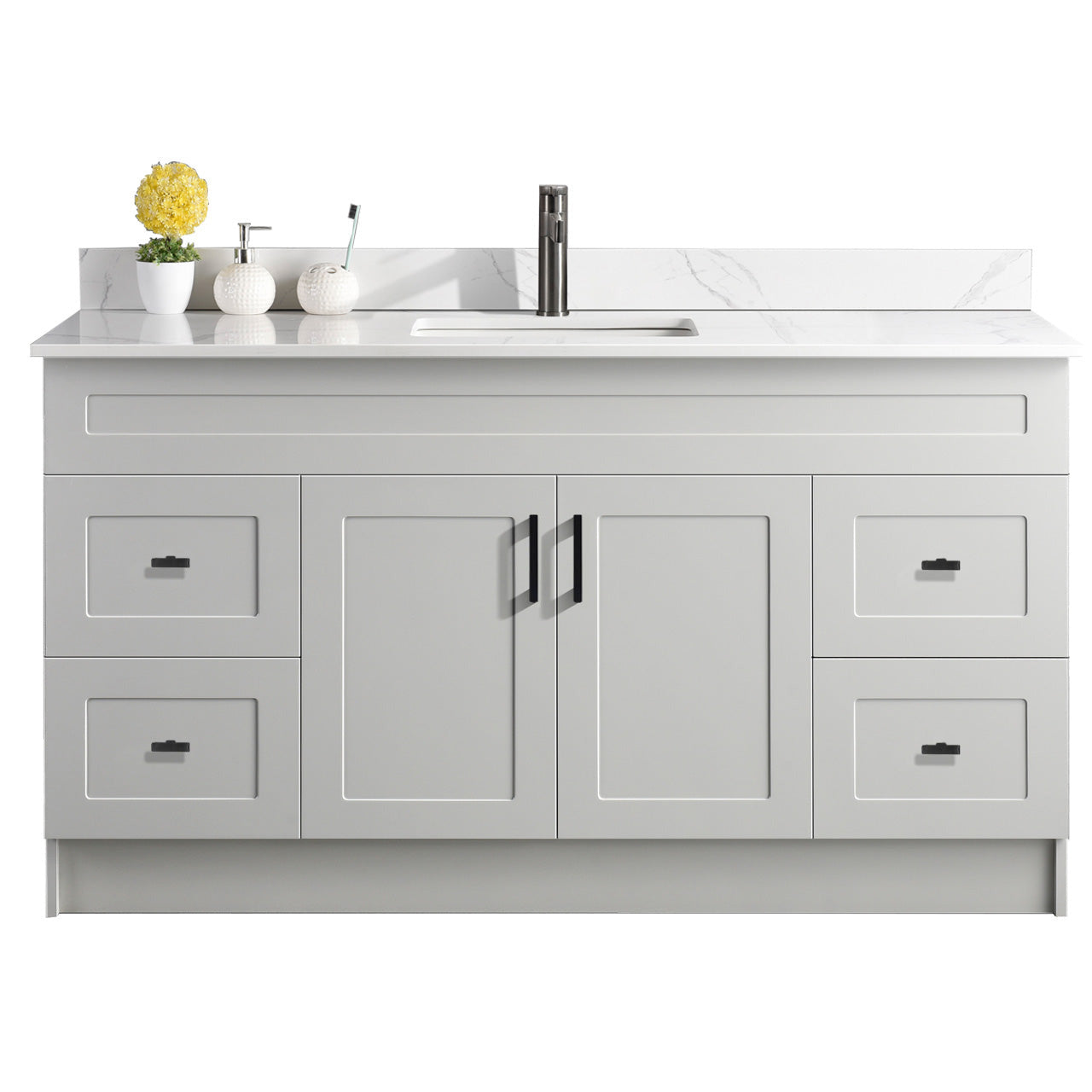 60″ Single Sink Bathroom Vanity (HDF). Free Standing Bathroom Cabinet