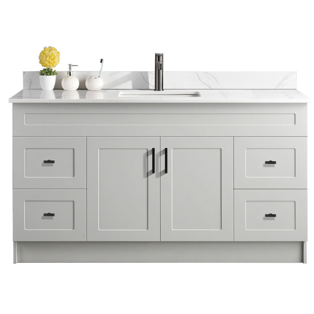 60″ Single Sink Bathroom Vanity (HDF). Free Standing Bathroom Cabinet