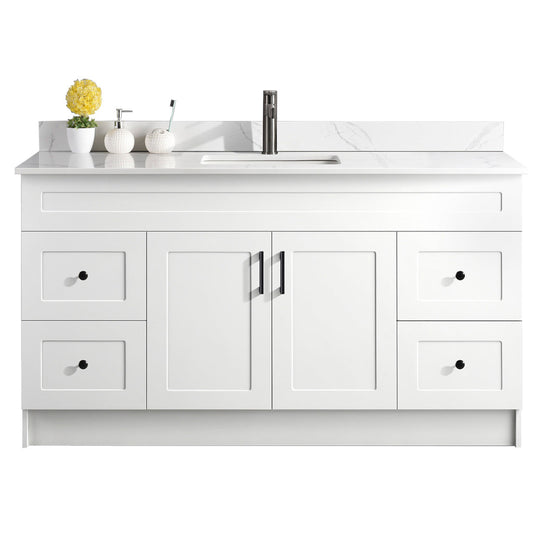 60″ Single Sink Bathroom Vanity (HDF). Free Standing Bathroom Cabinet