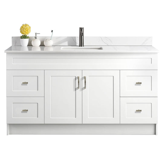 60″ Single Sink Bathroom Vanity (HDF). Free Standing Bathroom Cabinet