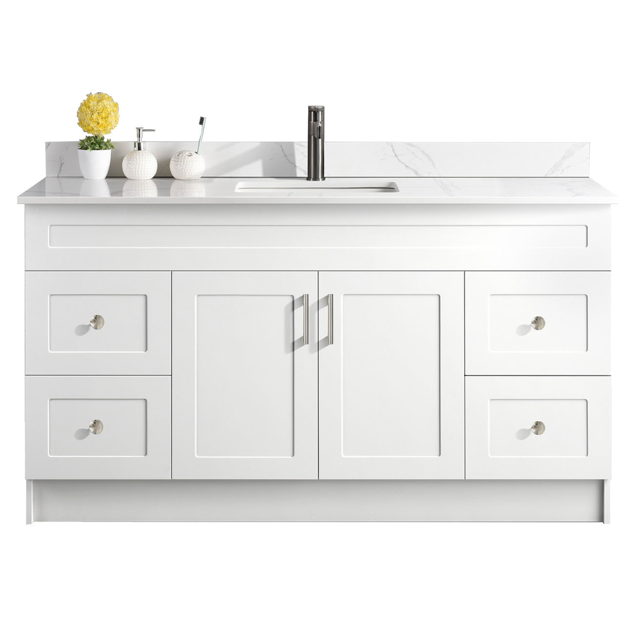 60″ Single Sink Bathroom Vanity (HDF). Free Standing Bathroom Cabinet
