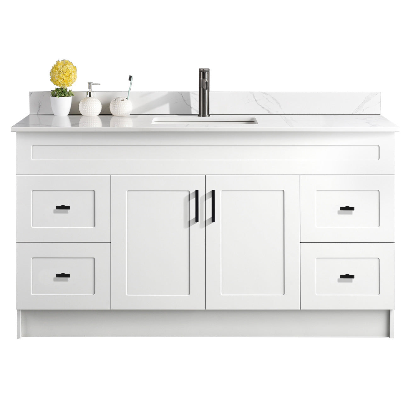 60″ Single Sink Bathroom Vanity (HDF). Free Standing Bathroom Cabinet
