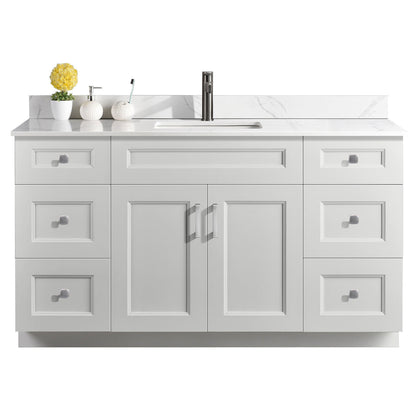 60″ Single Sink Bathroom Vanity (Pinewood). Free Standing Bathroom Cabinet