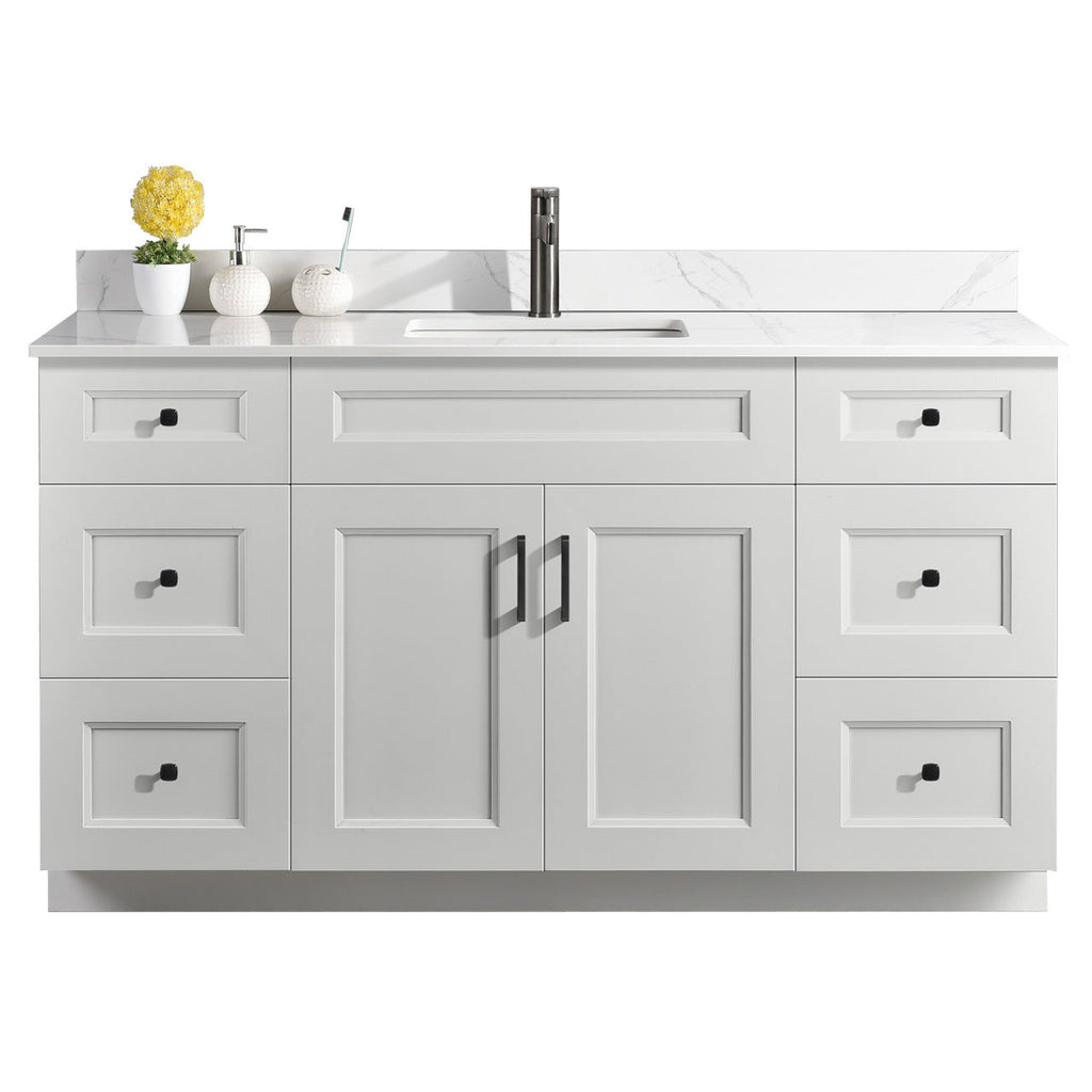 60″ Single Sink Bathroom Vanity (Pinewood). Free Standing Bathroom Cabinet