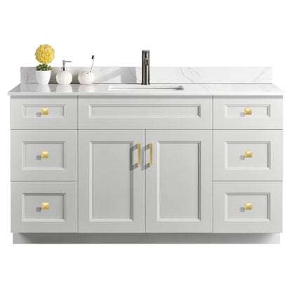 60″ Single Sink Bathroom Vanity (Pinewood). Free Standing Bathroom Cabinet