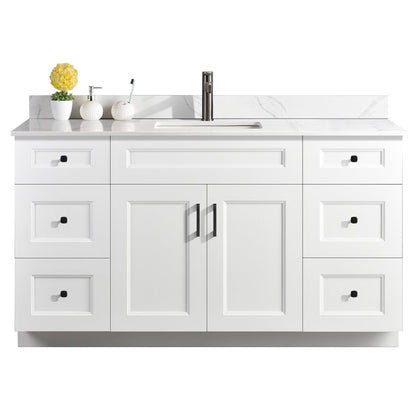 60″ Single Sink Bathroom Vanity (Pinewood). Free Standing Bathroom Cabinet